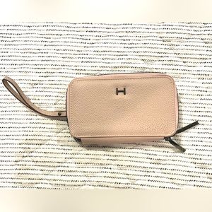 Halston Pale Pink leather wallet 7 x 4.5 in